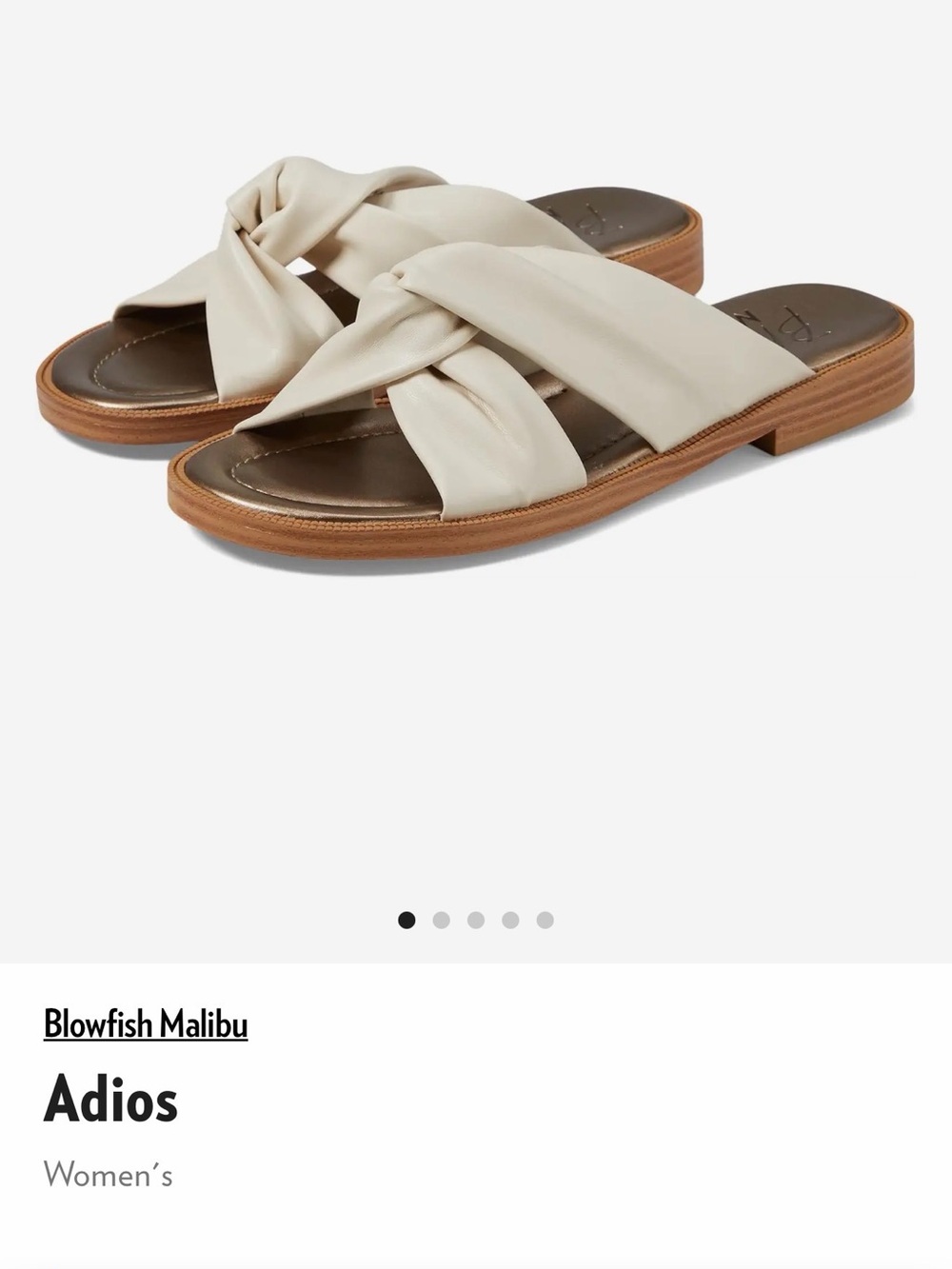 Blowfish Adios Knotted Cream Slide Sandals